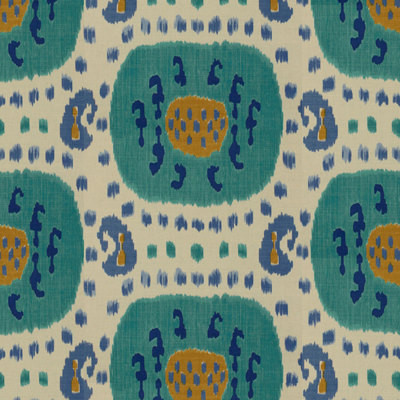 Brunschwig & Fils Samarkand Fabric, Aqua/Blue by Marley Material