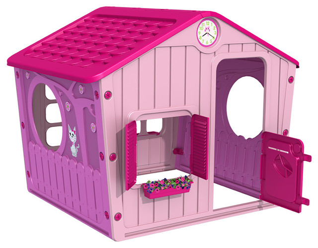 pink outdoor playhouse