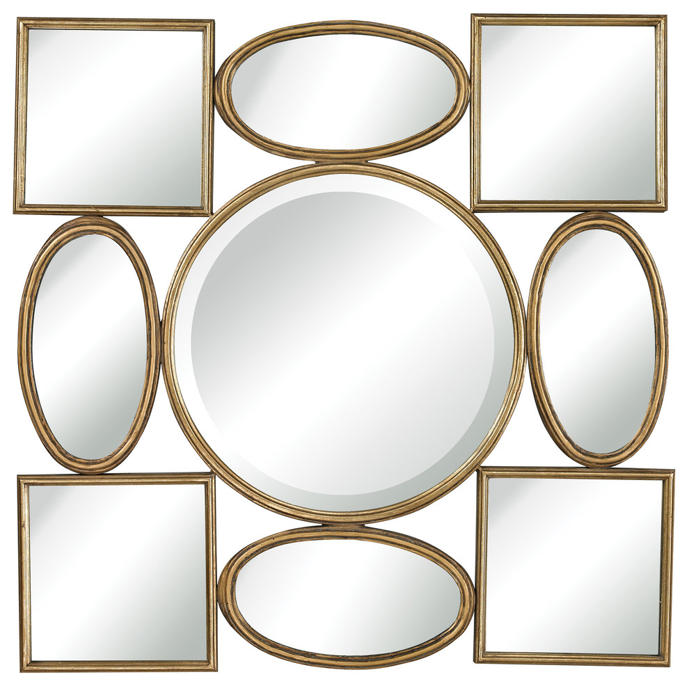 Lisnagry Modern Simple Shapes Wall Mirror By Sterling
