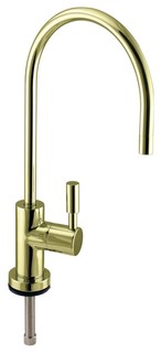 Contemporary 11" Cold Water Dispenser In Polished Brass
