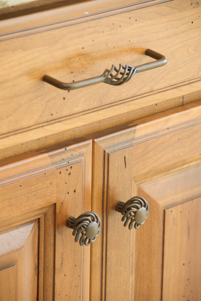 Williamsburg Cherry Kitchen with Black island