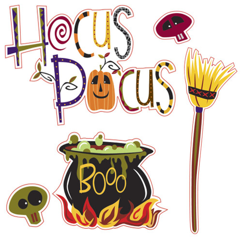 Halloween Hocus Pocus Self-Stick Wall Accent Stickers Set