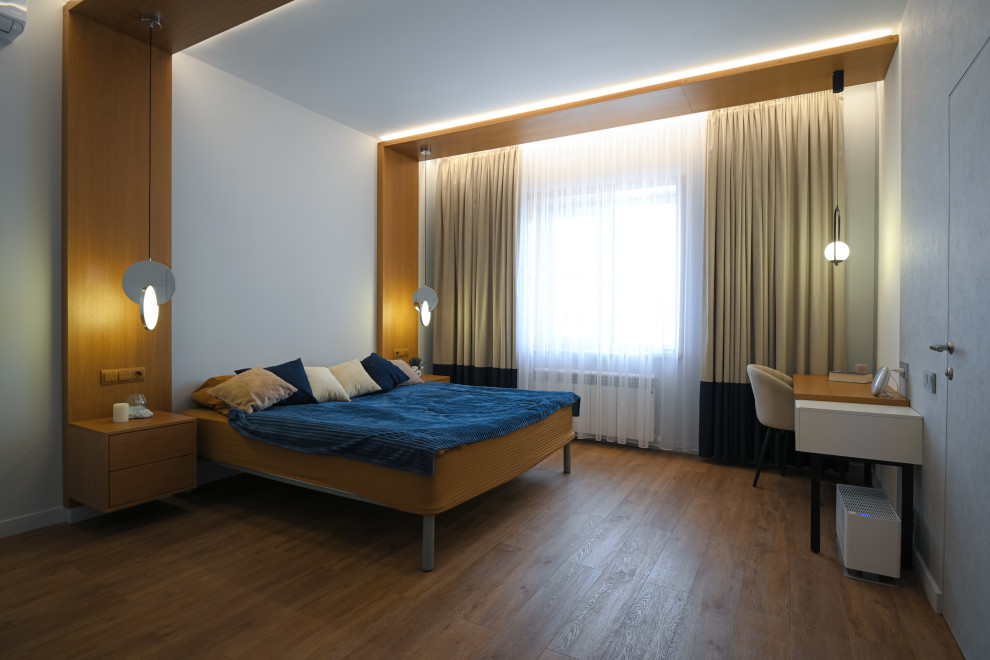 Коттедж в Чукреевке с природными фресками и рейками с подсветкой