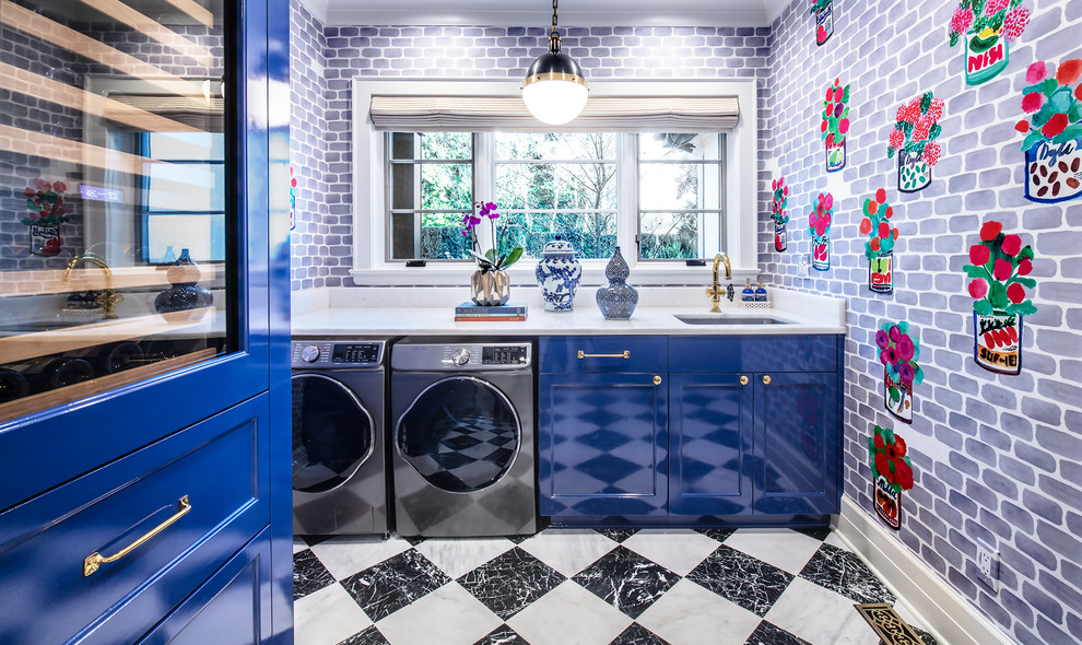 This is an example of a modern laundry room in Seattle.