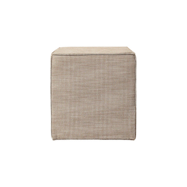 Retailer: Target | Lynwood Square Upholstered Cube Ottoman Tan Checkered - Threshold™ designed with Studio McGee