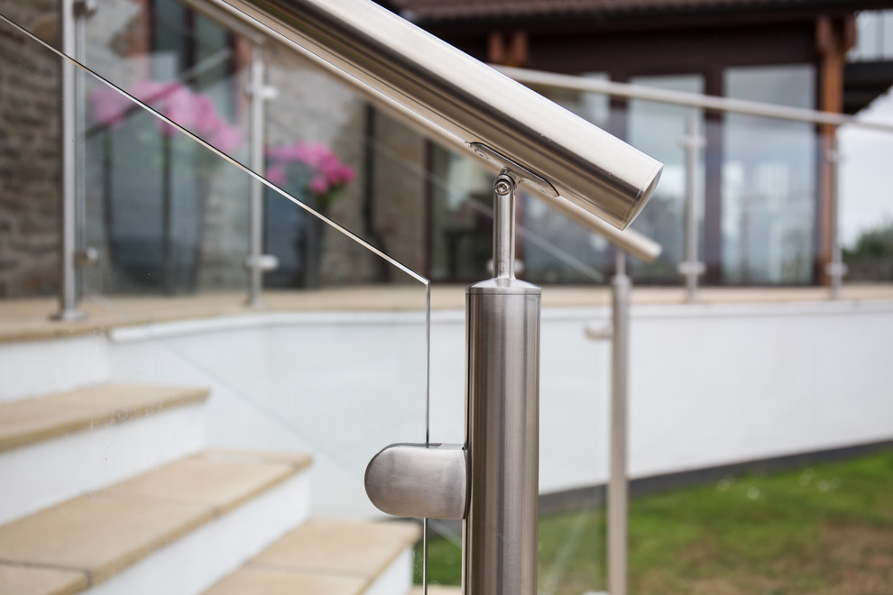 Photo of a large rustic metal railing balcony in Other.