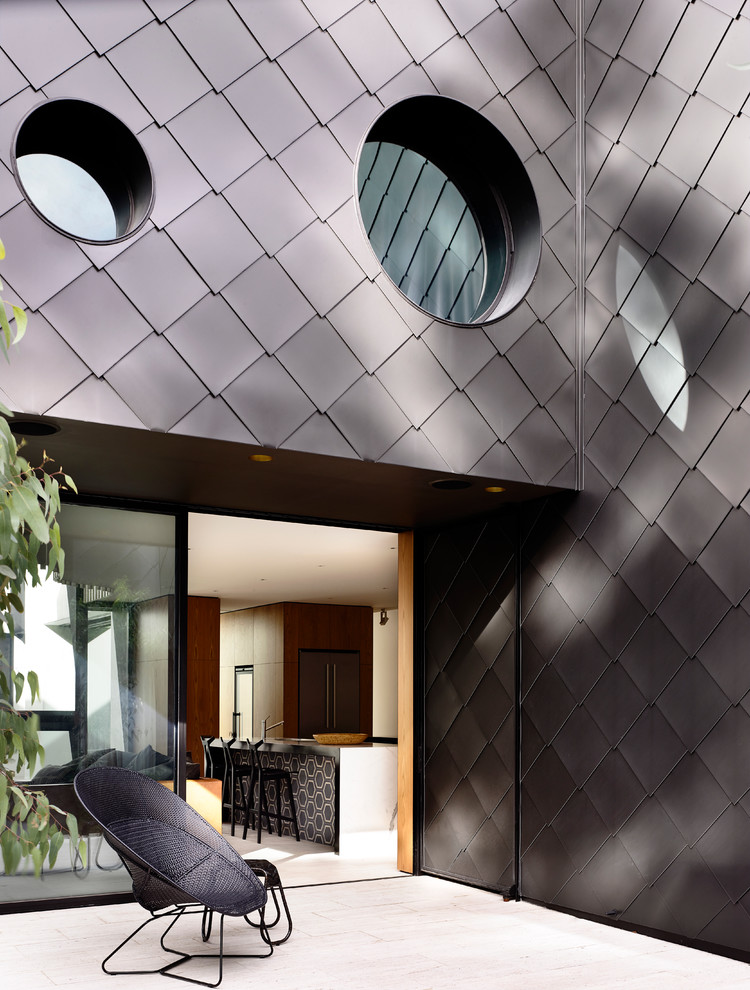 This is an example of a contemporary two-storey exterior in Melbourne.