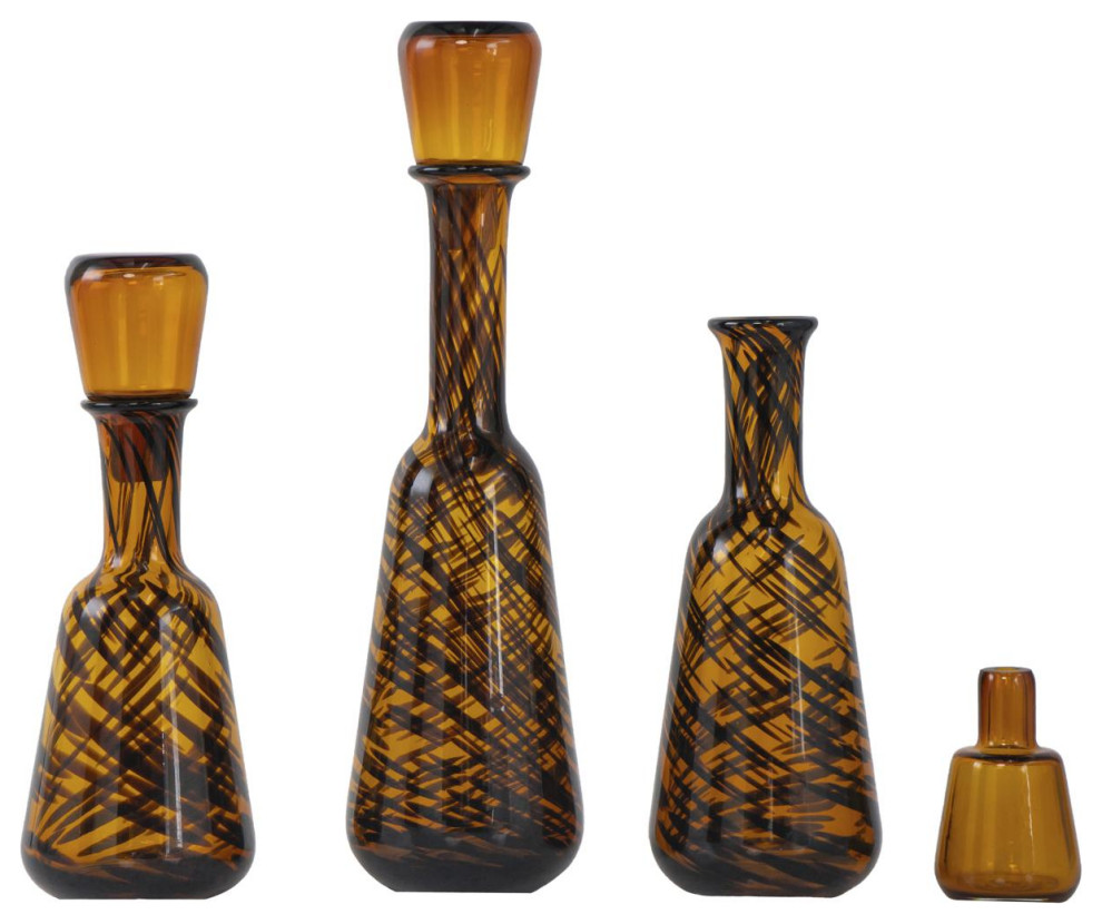 Anita Decorative Jar or Canister, Brown Contemporary Decorative