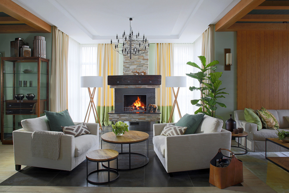 Гостиная в загородном доме