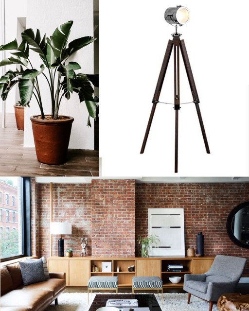 Comverted Mill industriell-vardagsrum