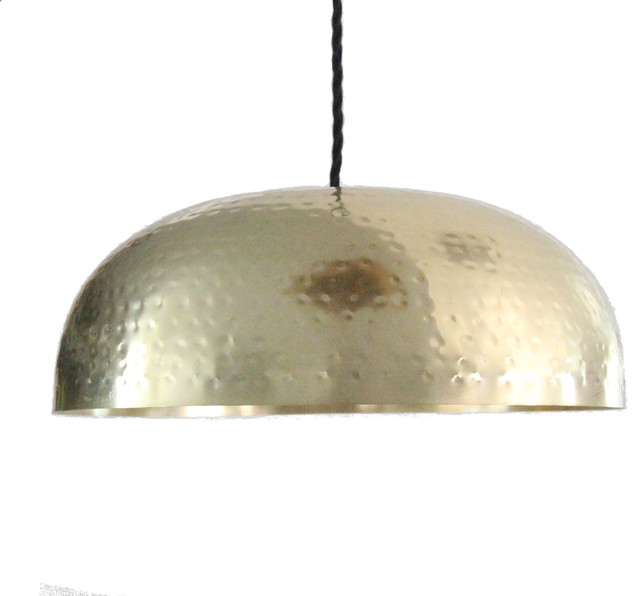 Hammered Brass Gold Dome Pendant Light 14 Pendant Kitchen