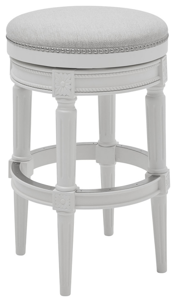 NewRidge Home Good Backless Chapman Bar Height Stool White