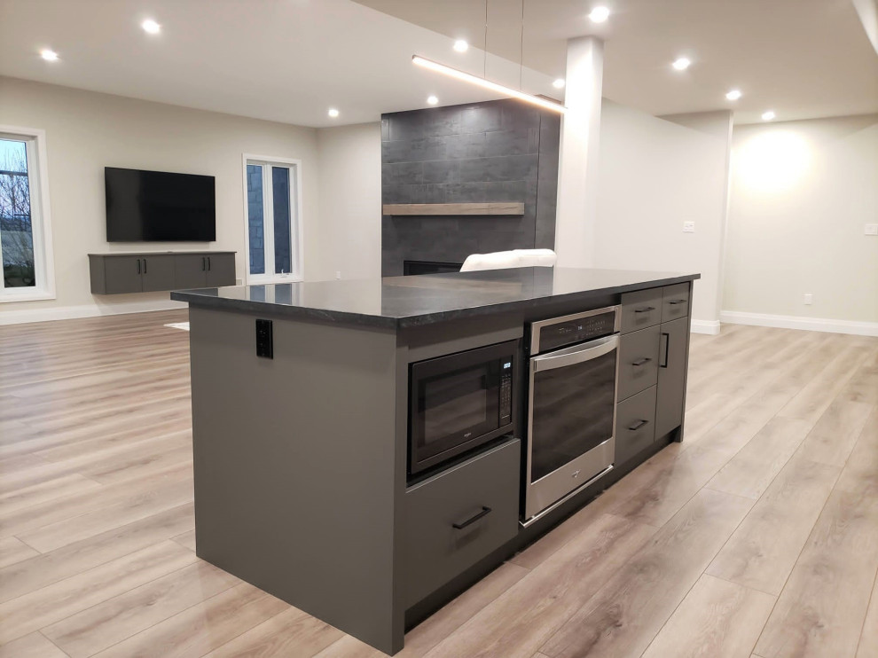 Transitional home design photo in Toronto