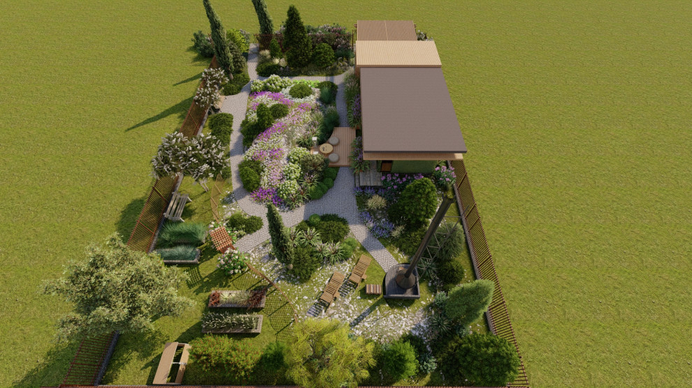 Каменистые устройства на участке 7 соток. "День/Ночь"