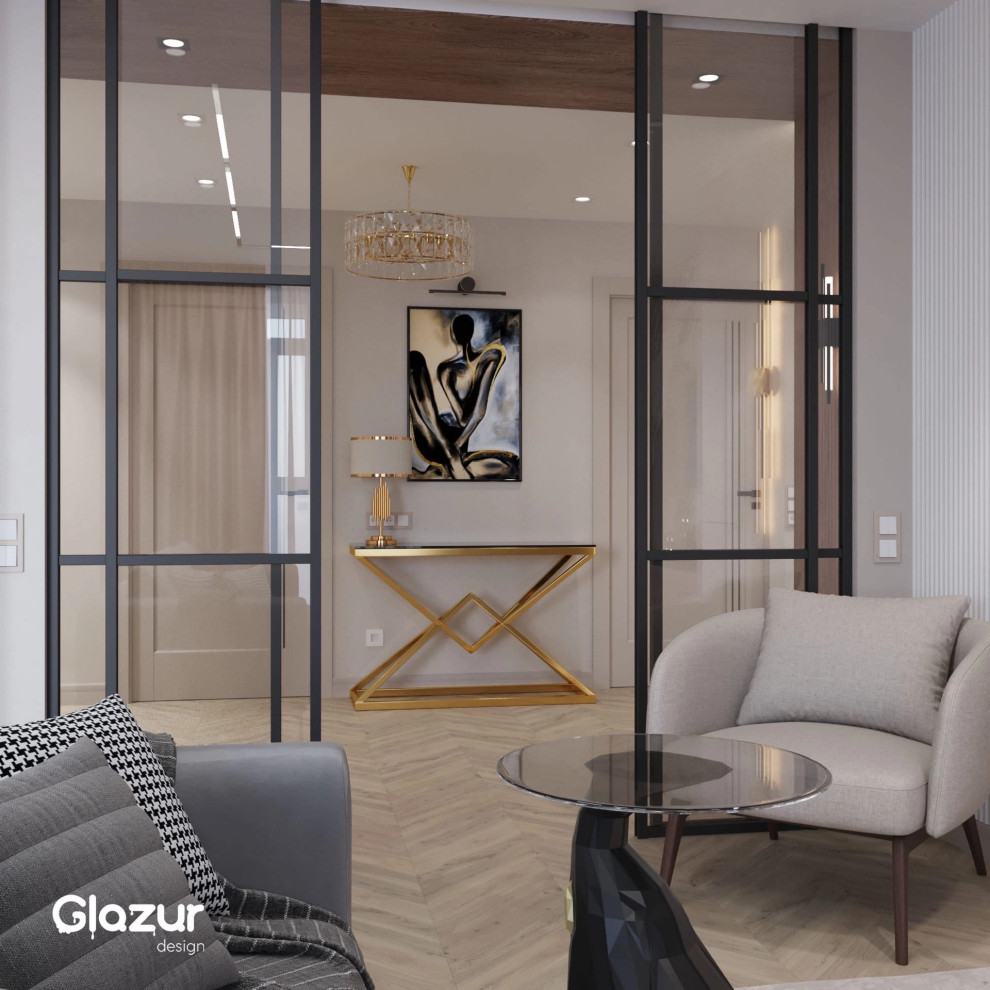 Визуализация квартиры в ЖК «Приоритет»  Часть 2. Кухня-гостиная  Площадь: 34м2