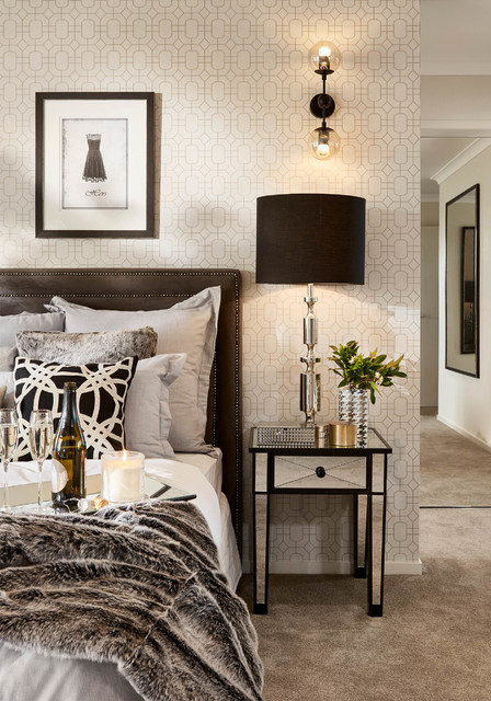 Transitional Bedroom nyklassisk-sovevaerelse