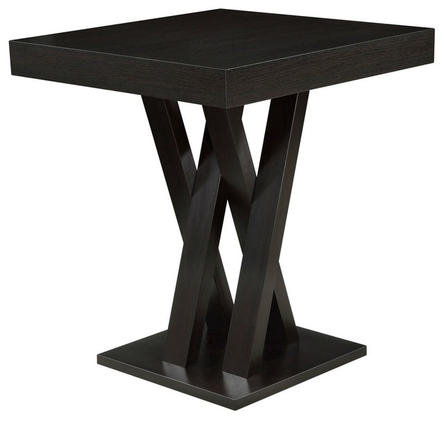 Modern 40 Inch High Square Dining Table In Dark Cappuccino Finish Modern 40 Inch High Square Dining Table In Dark Cappuccino Finish Transitional Tables By Hilton Furnitures