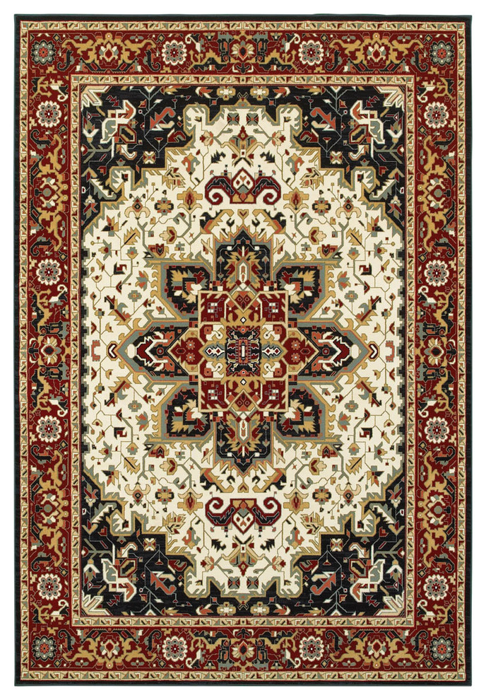 Kashan Red Oriental Rug - Mediterranean - Area Rugs - by Super Area Rugs