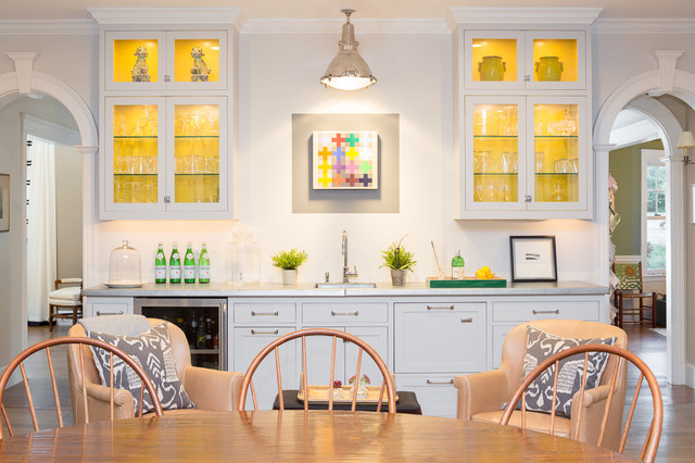 Kitchen Addition transitional-home-bar