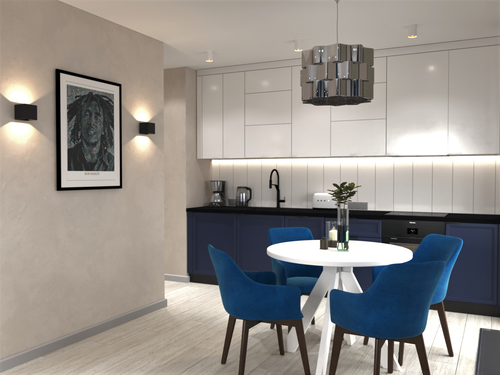 Квартира для холостяка (визуализации и коллажи)