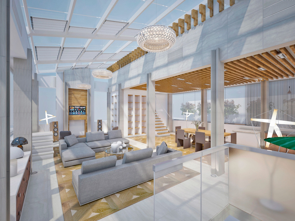 Проект 79 - Интерьер двухуровневой квартиры (5 вариант)