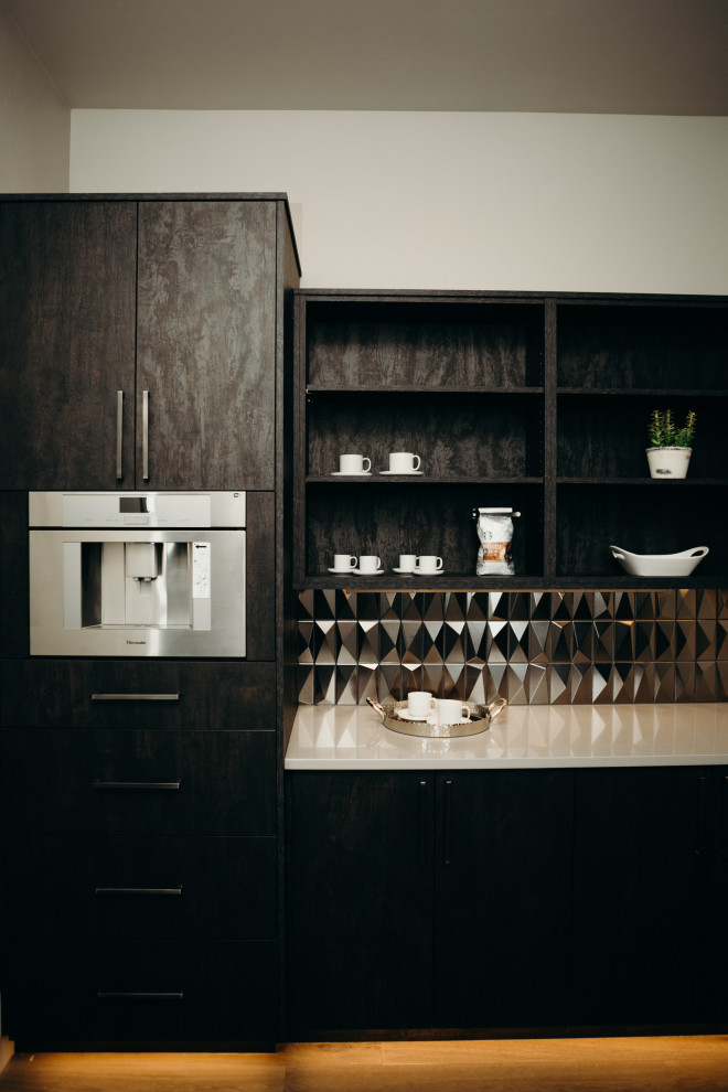 Example of a mountain style kitchen design in Denver