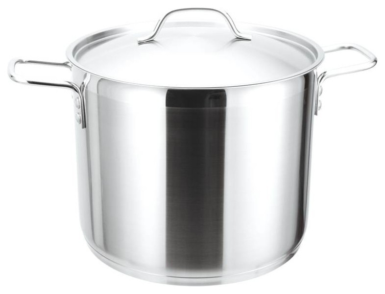 Strauss Pro Stainless Steel 22 qt. Stockpot With Lid