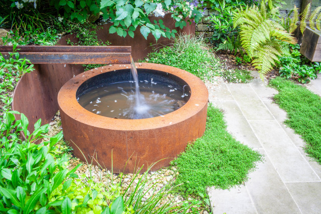 The Corten Courtyard contemporary-garden