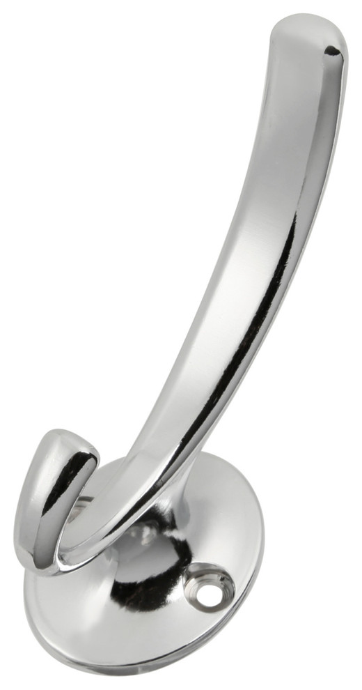 Belwith Hickory Chrome Double Coat Hook P25025CH Hardware