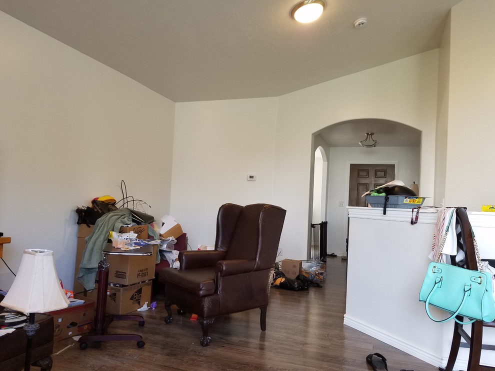 odd shaped family room