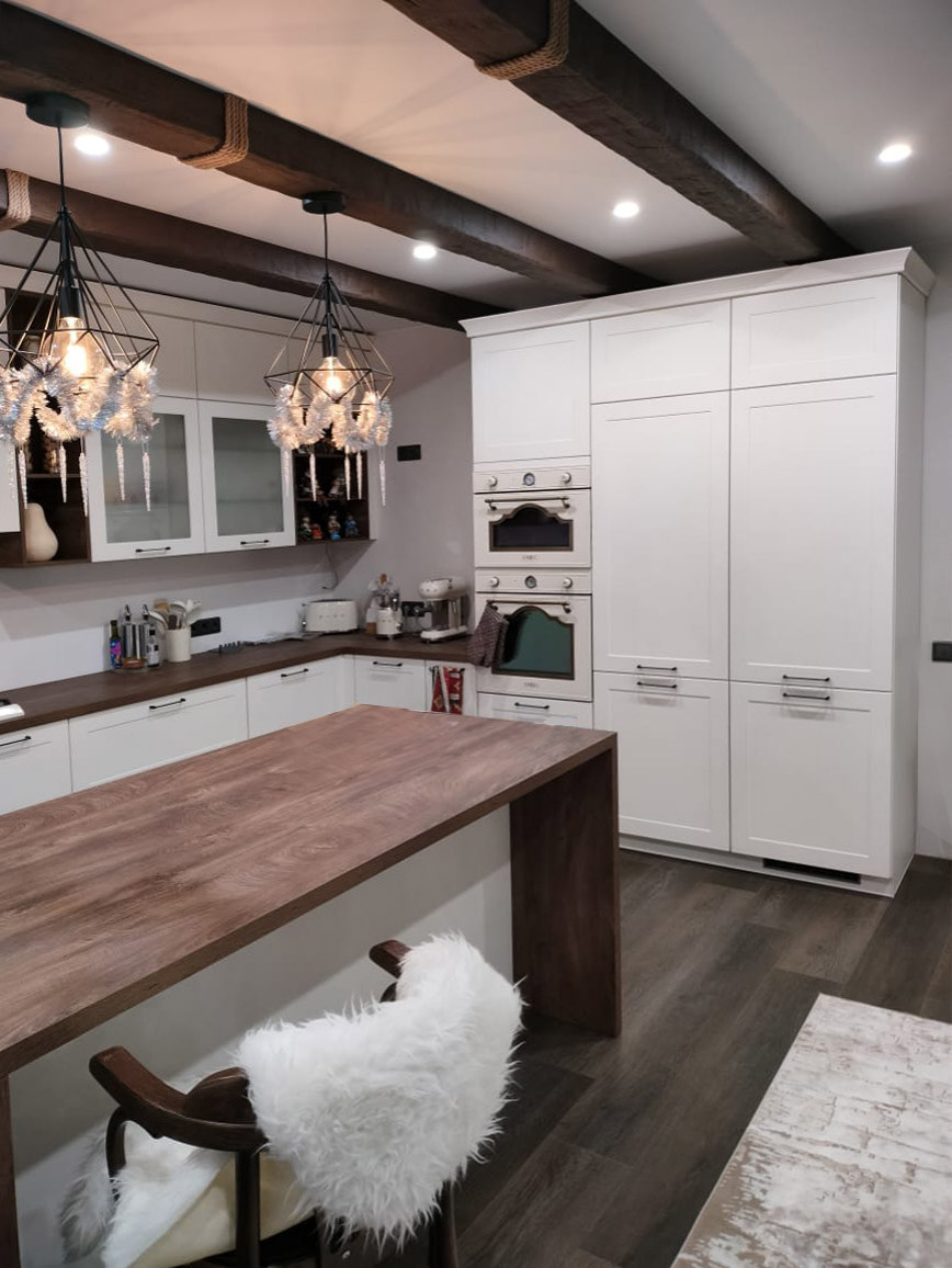 Кухня в стиле кантри неоклассика Burger