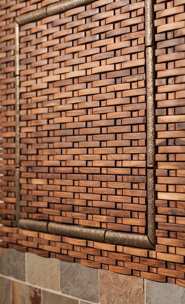 Transitional wood-look tile bathroom photo in Phoenix