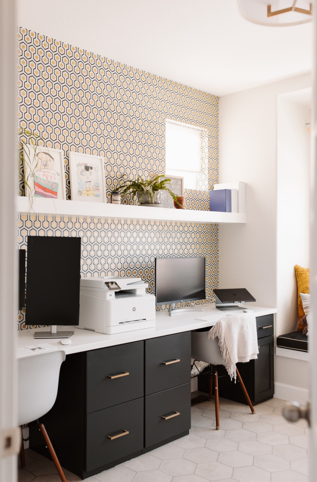 Inspiration for a transitional home office remodel in Denver