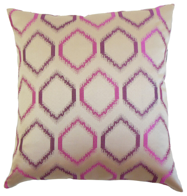 The Pillow Collection Purple Paredes Throw Pillow, 26"