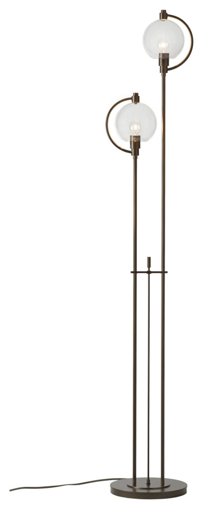 Hubbardton Forge 242210-1061 Pluto Floor Lamp in Modern Brass