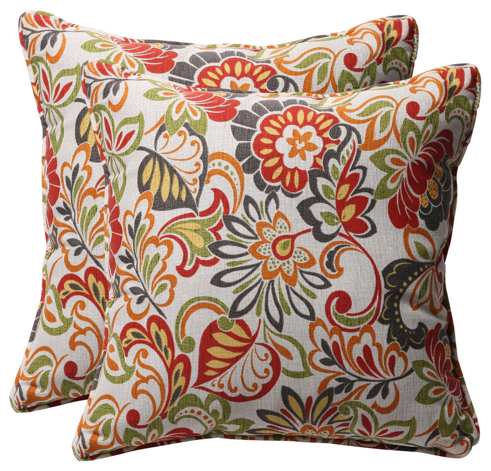 Zoe Multicolor 18.5" Throw Pillow, Set of 2