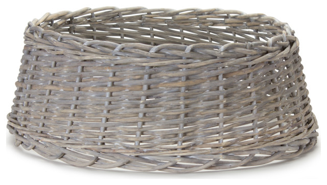 Tree Stand Basket, 2-Piece Set, Gray/Brown