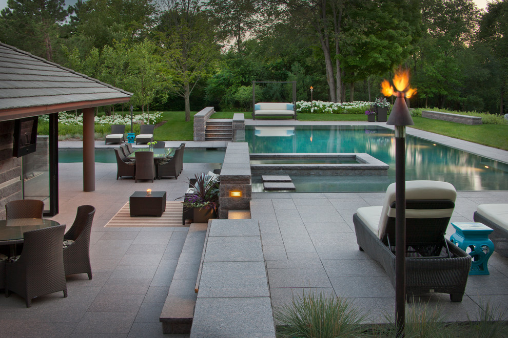 Outdoor Living Spaces: Ann Arbor Project - Contemporary - Pool ...