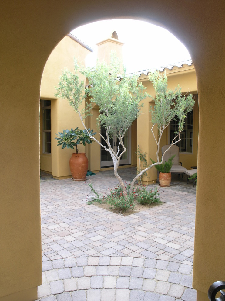 Design ideas for a transitional patio in Phoenix.