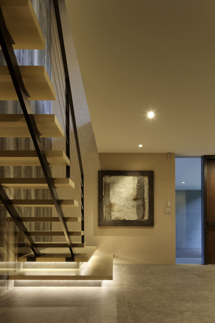 KOU VILLA moderno-escalera
