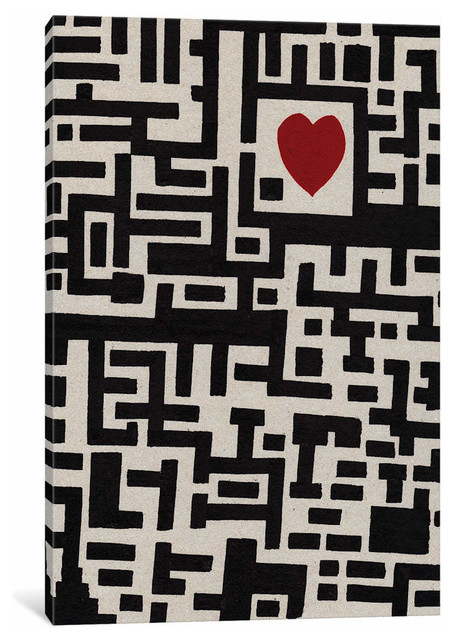 "Lover Labyrinth" by Barruf Canvas Print, 26"x18"