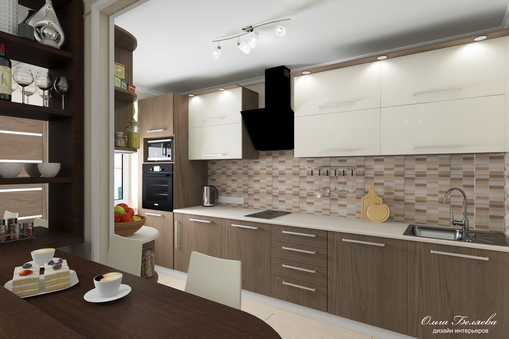 Кухня объединенная с гостиной