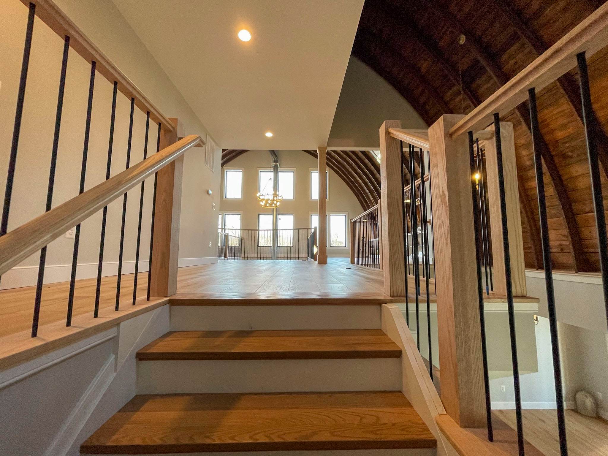 102_Straight-Freestanding Stairs/Landing in Barn Style Home, Leesburg VA 20175