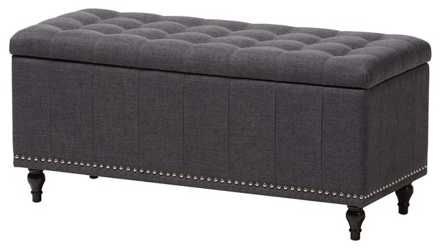 Baxton Studio Kaylee Fabric Upholstered On Tufting Storage Ottoman Bench Traditional Accent And Benches By Fratantoni Lifestyles - Black And White Fabric Storage Bench Baxton Studio Kaylee Fabric Upholstered On Tufting Storage Ottoman Bench Traditional Accent And Benches By Fratantoni Lifestyles - Black And White Fabric Storage Bench