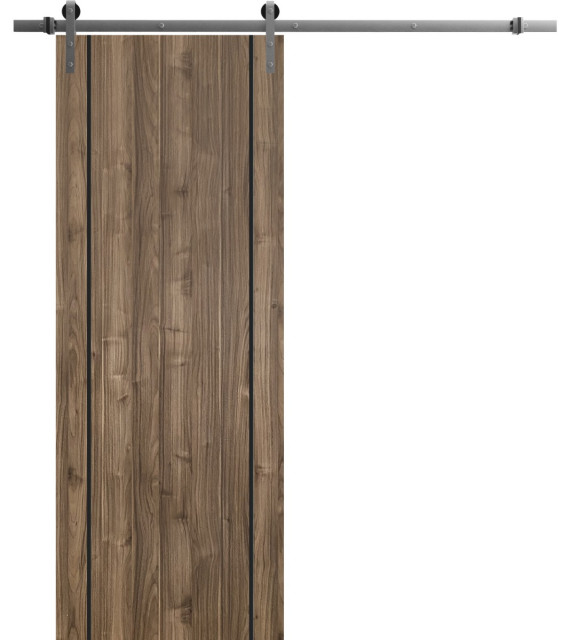 Sturdy Barn Door with Hardware Planum 0016 White Silk with 6.6FT