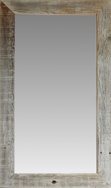 Rustic Mirror, Homestead Flat Barnwood Mirror, 20"x30"