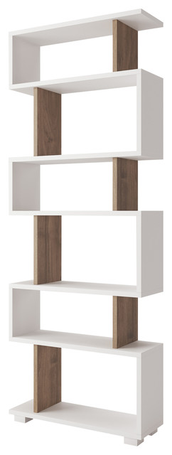 Bates 24''x63''x8'' Modern Minimalist Bookcase, Wenge