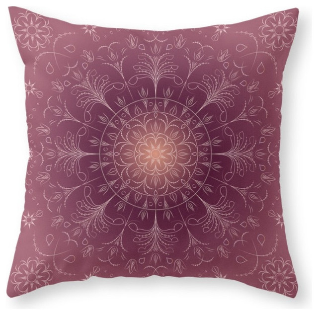 Mauve Classic Pillow Cover Contemporary Decorative Pillows by