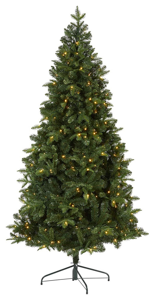 5 Grand Teton Spruce Flat Back Christmas Tree / 120 Clear LED Lights