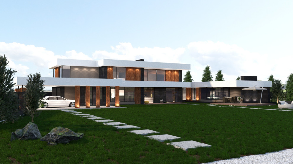 Дом Минимализм в пос.Позелы